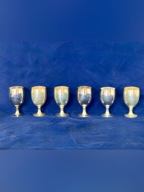 Vintage Leonard EPNS Silver-Plated Cordial Goblets - set of 6